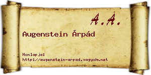 Augenstein Árpád névjegykártya